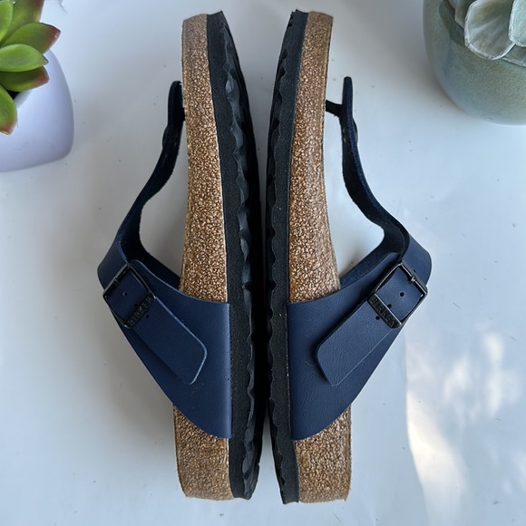 Birkenstock Gizeh Birko Flor Slide Sandal -Blue /Navy-Sz L 9-M 7 - Picture 11 of 15